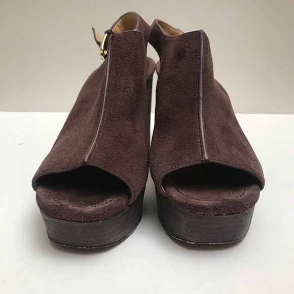 MICHAEL KORS Brown Suede Chunky Platform Heels - Picture 2 of 8